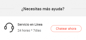 Chatea en línea Aliexpress