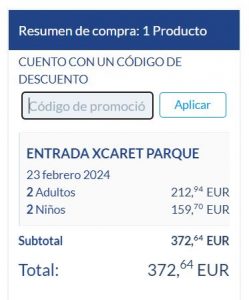 CODIGO PROMOCIONAL XCARET