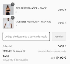 caja cupon descuento agongym