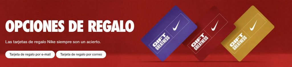 tarjeta regalo nike