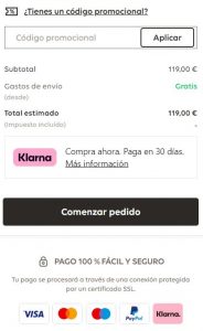 canjear código promocional desigual