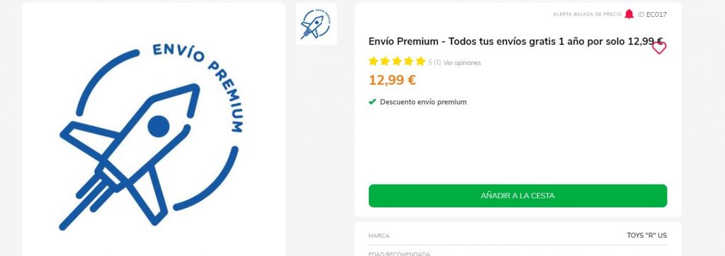 envio premium toysrus