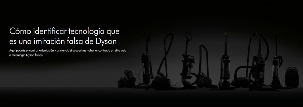 como identificar paginas falsas dyson