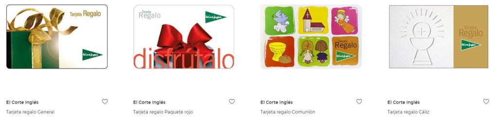 tarjeta regalo el corte ingles