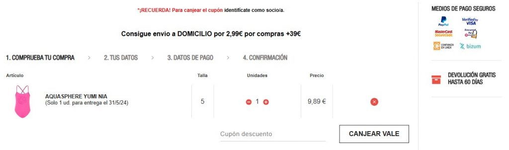 Vale descuento Forum Sport