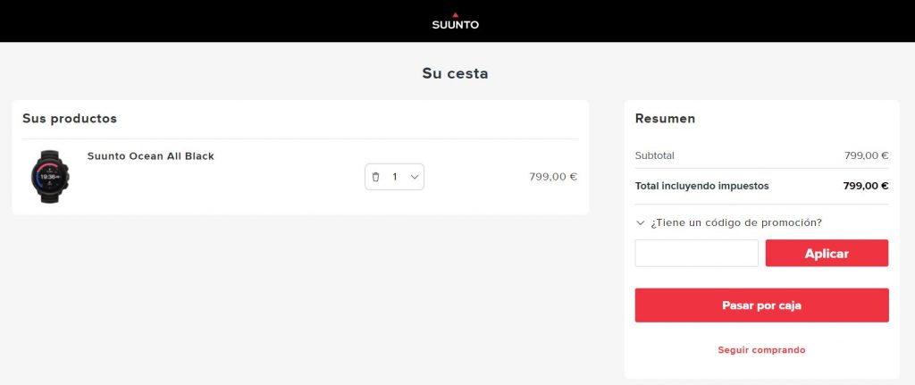 canjear cupon descuento suunto