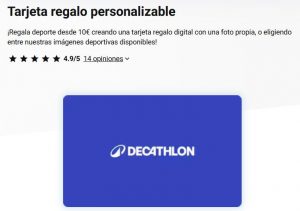 Tarjeta regalo decathlon