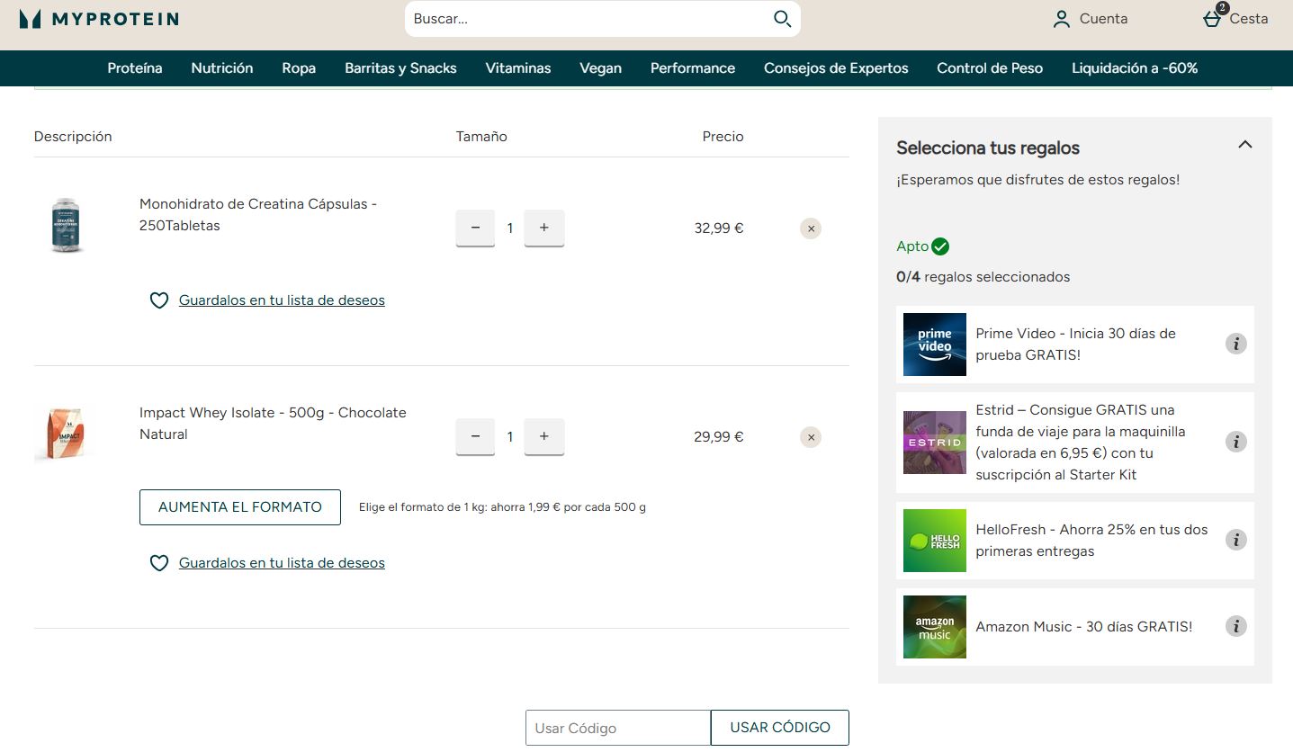 Cupones descuento myprotein